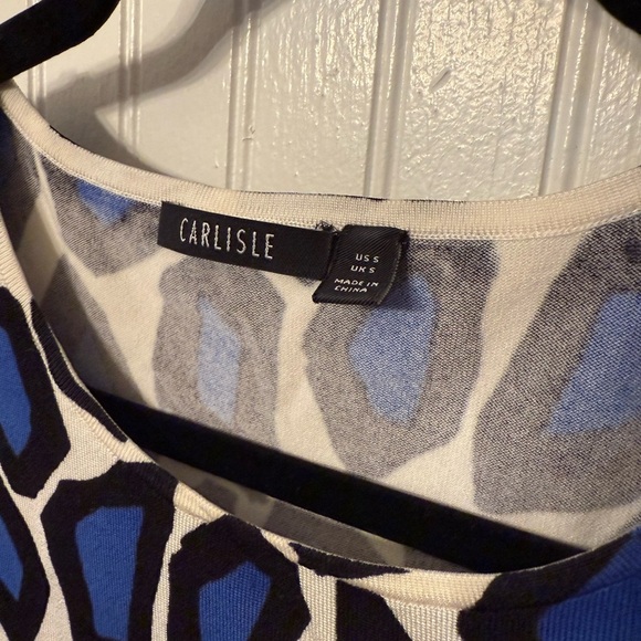 Carlisle Geometric Black and Blue Small Top - Picture 2 of 5